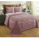 Trevor Medallion Design, Full/Double Bedspread Set, 100% Cotton Tufted, Machine Washable, Pink