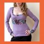 PAPAYA Extra Long Sleeves Top with Waistband and Keyhole- Medium