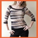 PAPAYA Laced Offshoulder Top with Big Vintage Buttons- Large to XLarge