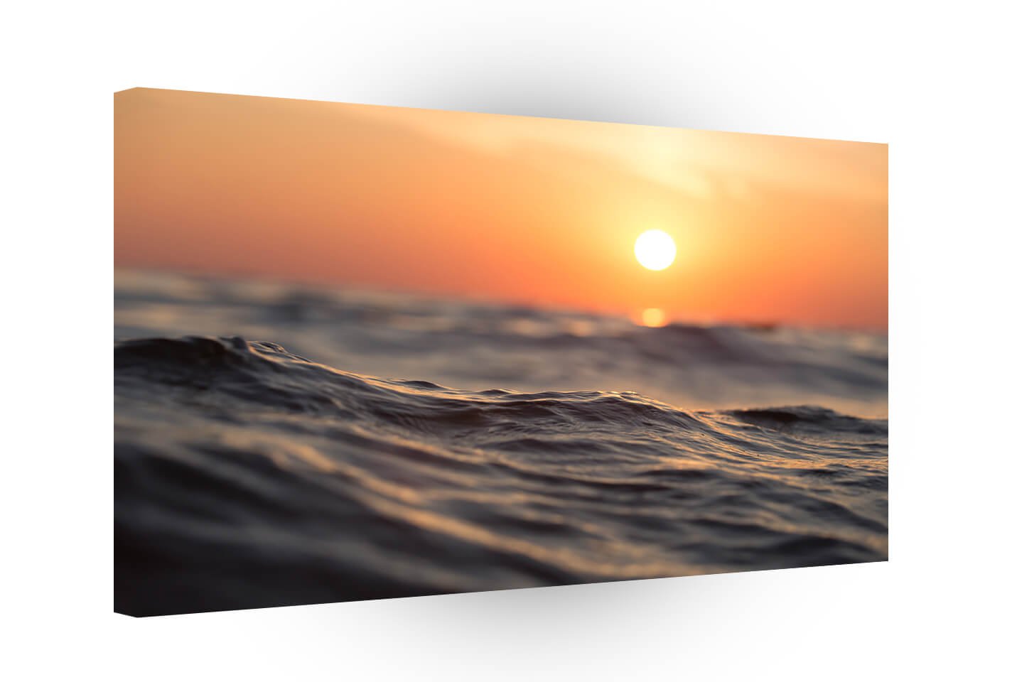 Sunset Goes Down Far Out at Sea Canvas Art