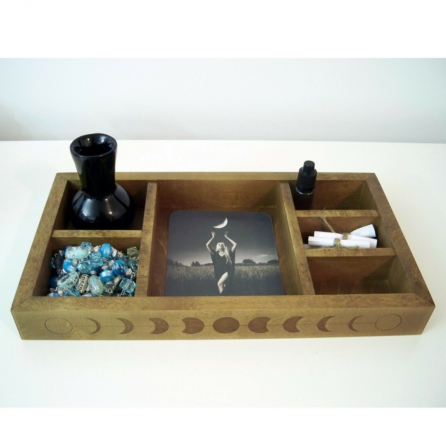 Altar Box, Deck box, Altar table, Moon phases
