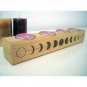 Wooden moon phase candlestick, Сandlestick for 4 tea lights, Wiccan decor