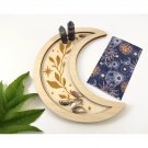 Moon crystal tray, Jewelry dish, Trinket tray, Boho witchy decor, Wiccan alter