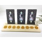 Chakra elements tarot card holder, Oracle card display, Yoga altar supply