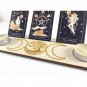 Tarot 3 Card Holder with Moon phases, Oracle Card Display,