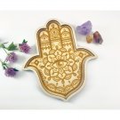 Hamsa hand tray, Crystal holder, Meditation tools, Yoga gift