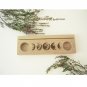 Moon phase oracle card holder, ash wood altar stand, moon decor, tarot card deck