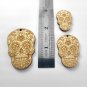 10 Pieces - DIY unfinished wood shape, Engraved sugar skull, Day of the Dead