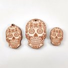 Wooden sugar skull, Laser cut, Skull necklace, Halloween skull
