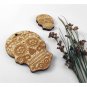 Set of 10 engraved sugar skull, Halloween decoration, DIY unfinished laser cut