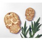 10 Pcs DIY wood sugar skull, Halloween decoration, Witchy decor