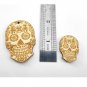 10 Pcs DIY wood sugar skull, Halloween decoration, Witchy decor