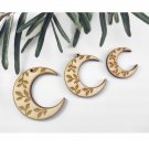 10 qty- Moon wood earring blanks, Unfinished cut out, Wood necklace blanks 10 qty- Moon wood earring blanks, Unfinished cut out, Wood necklace blanks