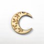 10 qty- Moon wood earring blanks, Unfinished cut out, Wood necklace blanks