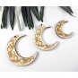 10 Pieces - DIY Unfinished moon shape blanks, Laser cut wood earrings