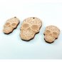 Laser cut sugar skull, Engraved wood skull, Crafts and decoration, Jewellery