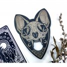 Planchette cat skull for ouija board, Wood ouija planchette, Gothic decor, Witch