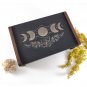 Moon phases storage box, Witchy altar chest, Tarot card deck holder, Wicca gift