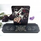 Tarot card stand, Triple goddess card holder, Oracle card display