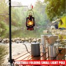 Portable Lamp Stand Hook Folding Lantern Post Pole Collapsible Hanging Light Stand Holder Outdoor