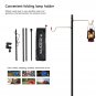 Portable Lamp Stand Hook Folding Lantern Post Pole Collapsible Hanging Light Stand Holder Outdoor