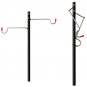 Portable Lamp Stand Hook Folding Lantern Post Pole Collapsible Hanging Light Stand Holder Outdoor