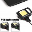Portable Pocket Flashlight Outdoor Tool USB Rechargeable Mini LED Flashlight Work Light 4 Light Mode