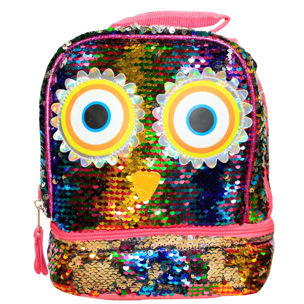 Owl Shaped Full Size School Bag or Travel Backpack with Owl Full Size Zipper