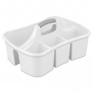 Versatile Heavy Duty Supplies Organizer sink Caddy, White Carry Cleaning Tools