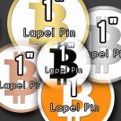 Cryptocurrency Bitcoin Lapel Hat Pin Button 1" 5 Pins Crypto Coin BTC Pinback