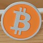 Cryptocurrency Bitcoin Lapel Hat Pin Button 1" Orange & White Crypto Coin BTC Pinback
