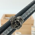 Jewelry Metal Skull Ring Adjustable Size 8 Unisex Mens or Womens Vintage Badass