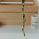 Jewelry Necklace 14k Gold Horn 1.7 grams Stamped Pre-Owned Chain is tangled