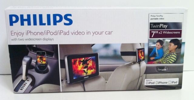 Philips PV7002i/37 TwinPlay 7-Inch Dual Screen In-Car Video Viewer for iPod, iPhone and iPad