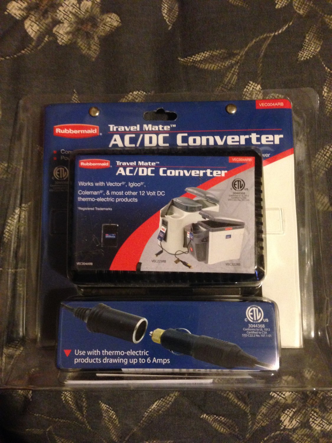 Rubbermaid AC DC 120 V 12 V 6 AMP Cooler Power Converter IGLOO VECTOR