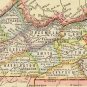 Virginia Atlas Map by George Cram circa 1915 - Inset Map of Norfolk, Newport News and vicinity.