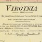 Virginia Atlas Map by George Cram circa 1915 - Inset Map of Norfolk, Newport News and vicinity.