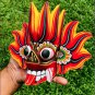 Wooden Hand Carved Traditional Mask | Sri Lankan Dancing Vibrant Colorful Wall DÃ©cor