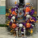 Skeleton Wreath, Halloween Wreath, Halloween Swag, Halloween Decor