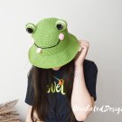 Crochet frog bucket hat Custom bucket hat men and women Best friend gift funny