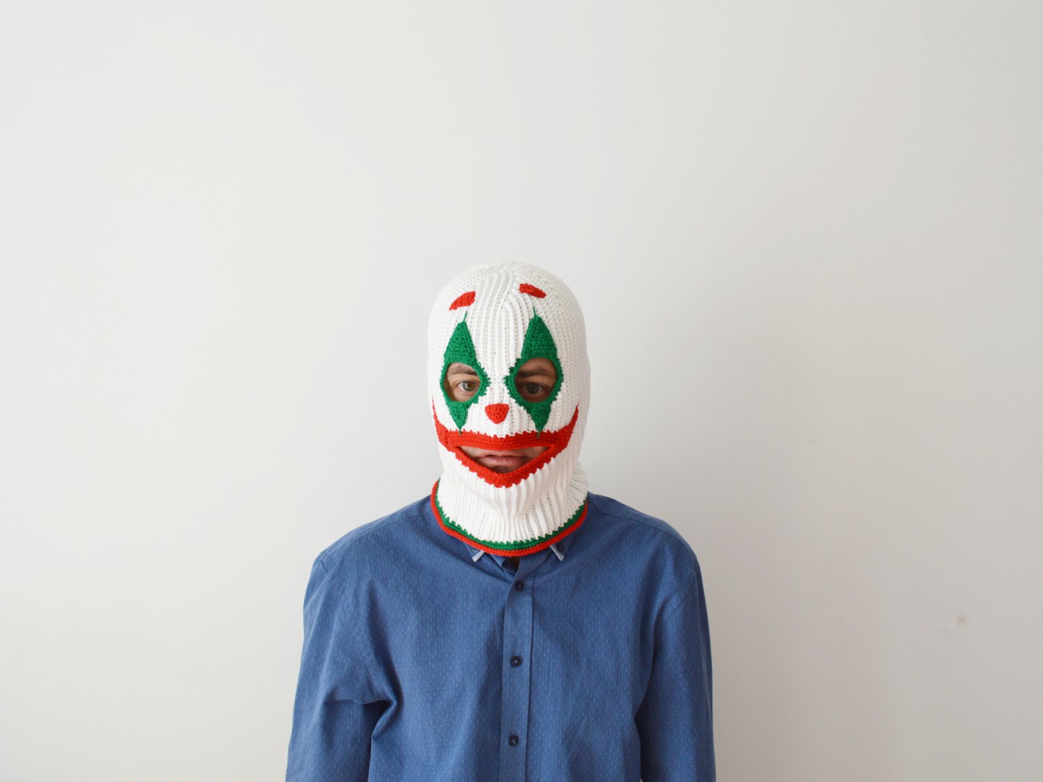 Joker ski mask Creepy balaclava knit hat Clowncore aesthetic outfits