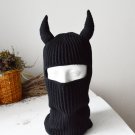 Custom devil horns ski mask Crochet eyes balaclava hats mens womens
