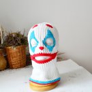 Knitted joker balaclava ski mask women men Custom 3 hole clown beanie hat crochet