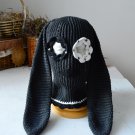 Psycho bunny graphite hat Custom knitted balaclava ski mask with ears women men