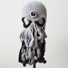 Custom crochet octopus balaclava men's women's 3 hole. Knitted funny cthulhu tentacle ski mask hat