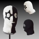 Knit star black white balaclava ski mask women men 3 holes Custom crochet beanie hat styles outfit