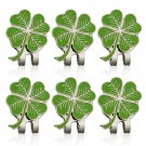 Set of 6 Leaf Clover Golf Ball Marker With Magnetic Hat - NEW