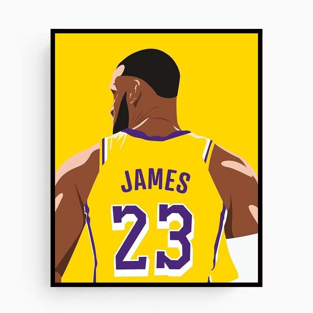 Lebron James Animated Cartoon Wall Art HD Canvas Print Poster Decor 16x22"