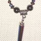 Rainbow Point Electroplated Hemalyke and Hematite Necklace