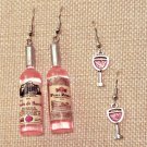Mixed Wine Bottle Earrings with Wine Glass Earrings Set #2